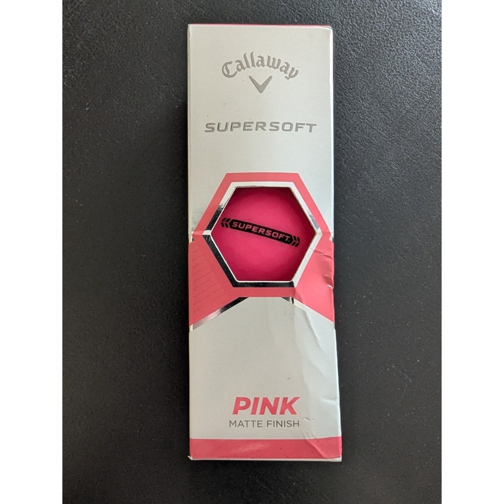 3 Callaway Supersoft Matte Pink Golf Balls 1 Sleeve 3 Balls New Super Soft